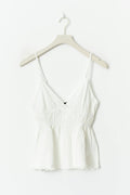 Waist detail singlet - Blanc cassé