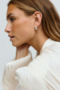 Mini drop pave earrings - Doré