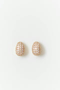 Mini drop pave earrings - Shiny silver
