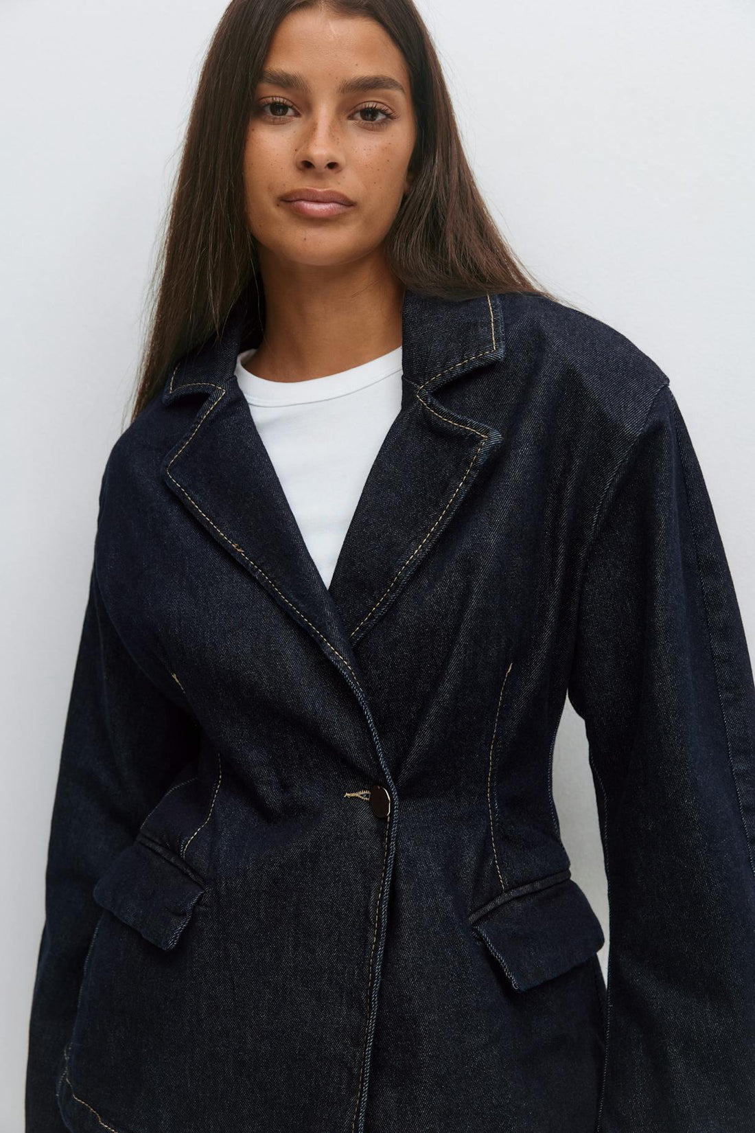 Tailored denim blazer - Rinse