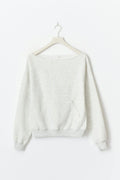 Y off shoulder sweater - Lt greymelange