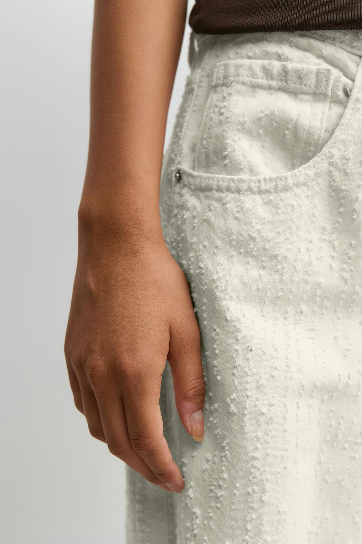 Boucle jeans - Blanc cassé