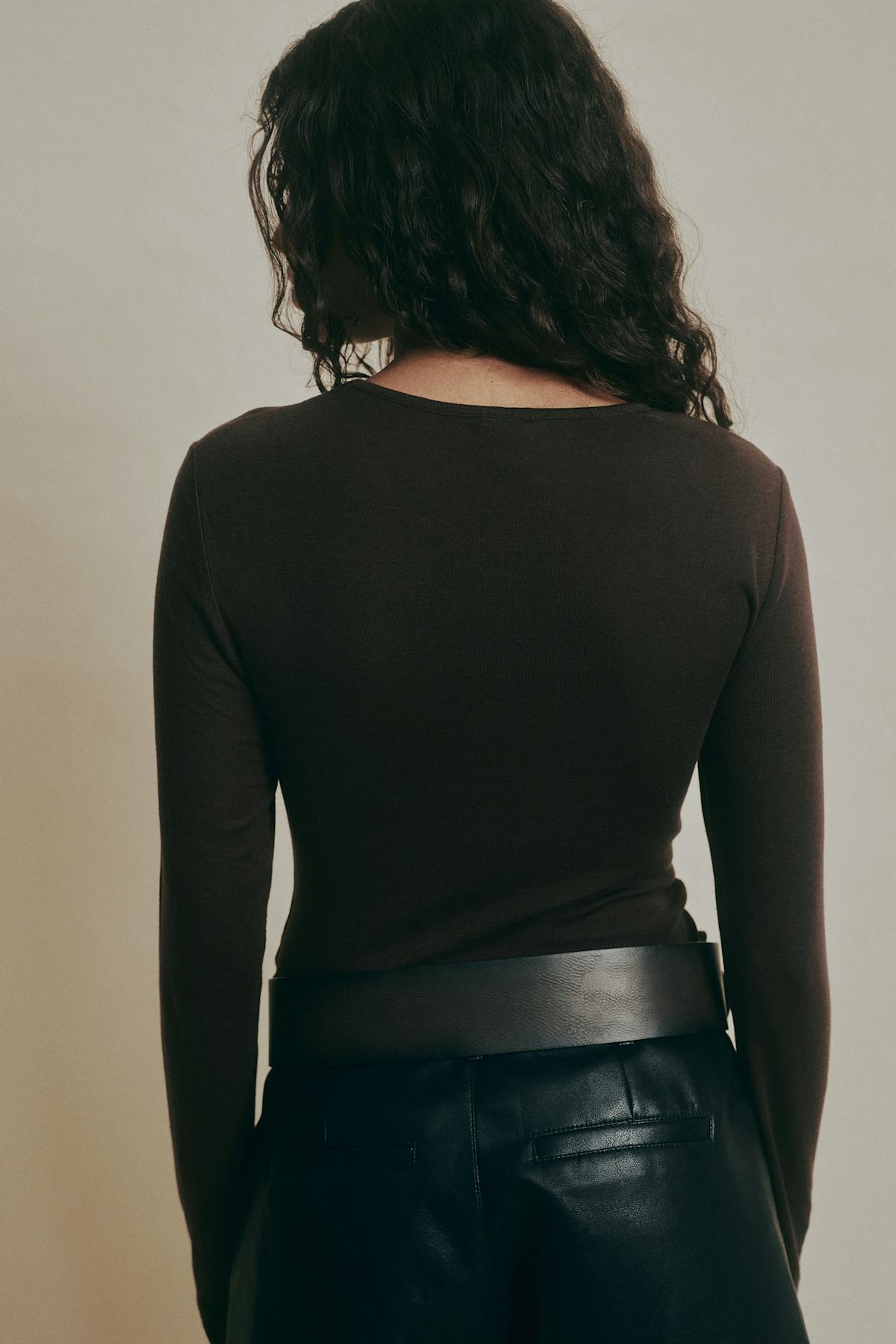 Premium long sleeve top - Marron