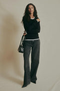 Premium long sleeve top - Grey melange