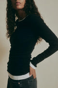 Premium long sleeve top - Grey melange