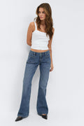 Low flare jeans - Mid blue
