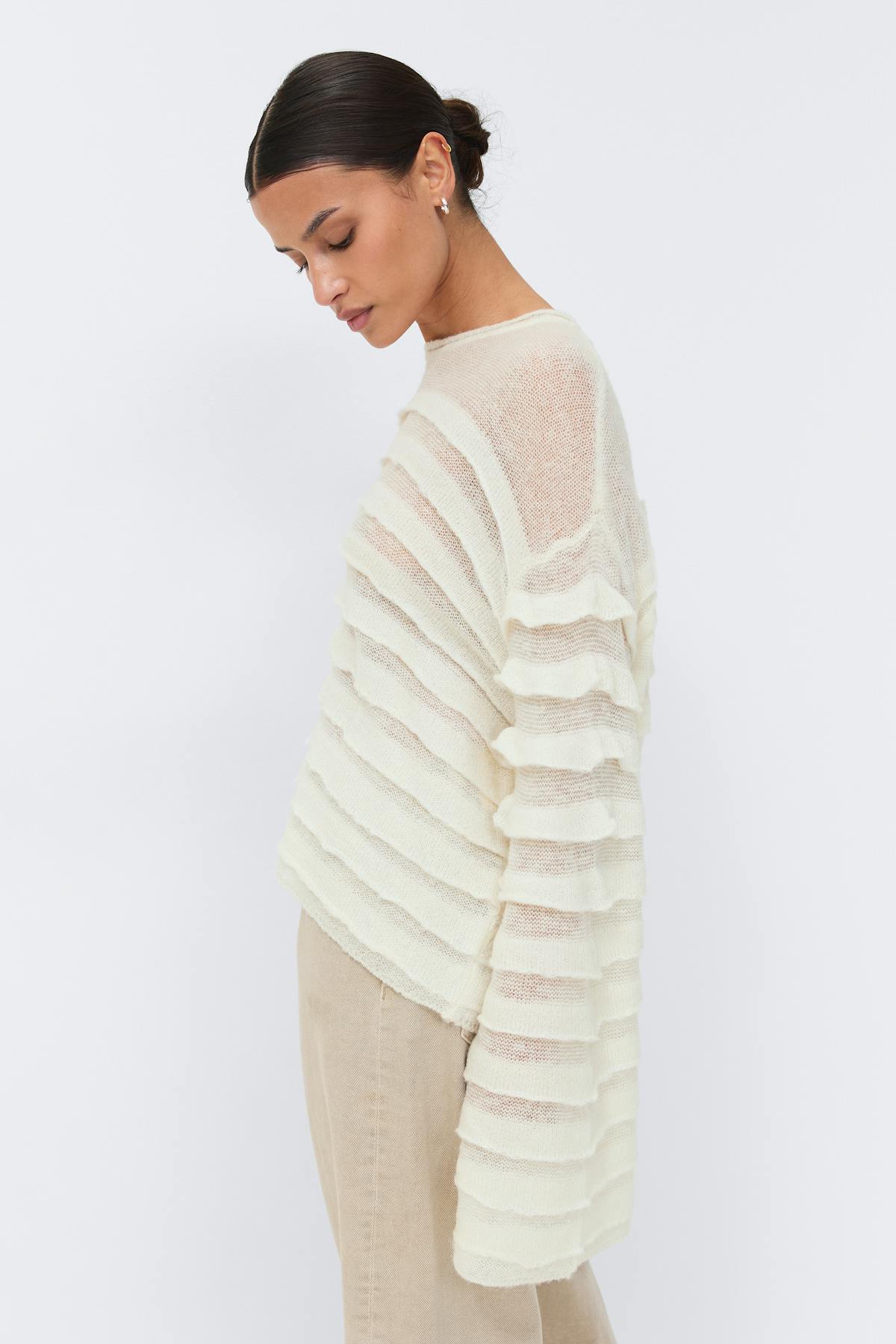 knitted sweater - Kaki