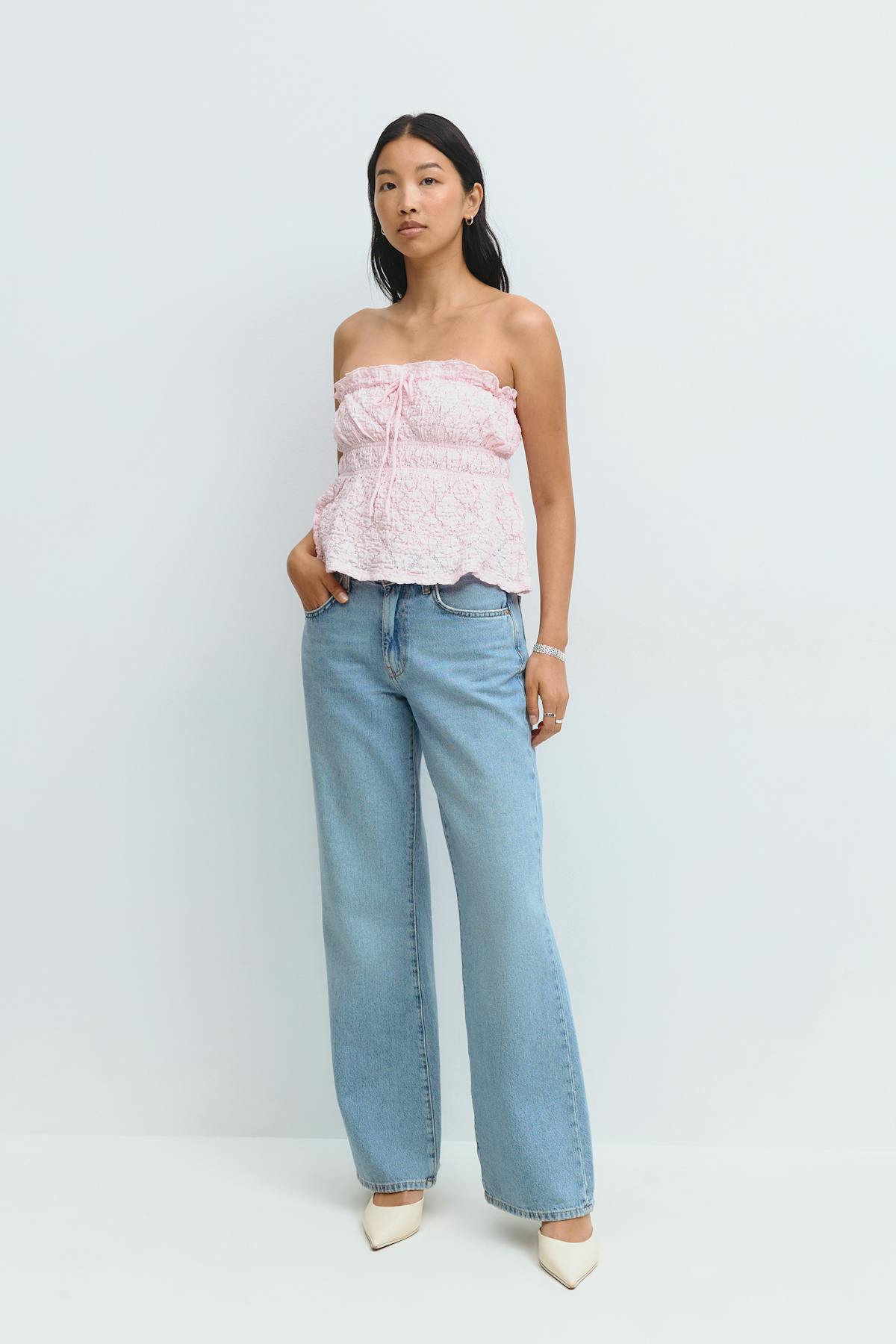 Lace bandeau top - Ballet slipper
