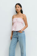 Lace bandeau top - Crème
