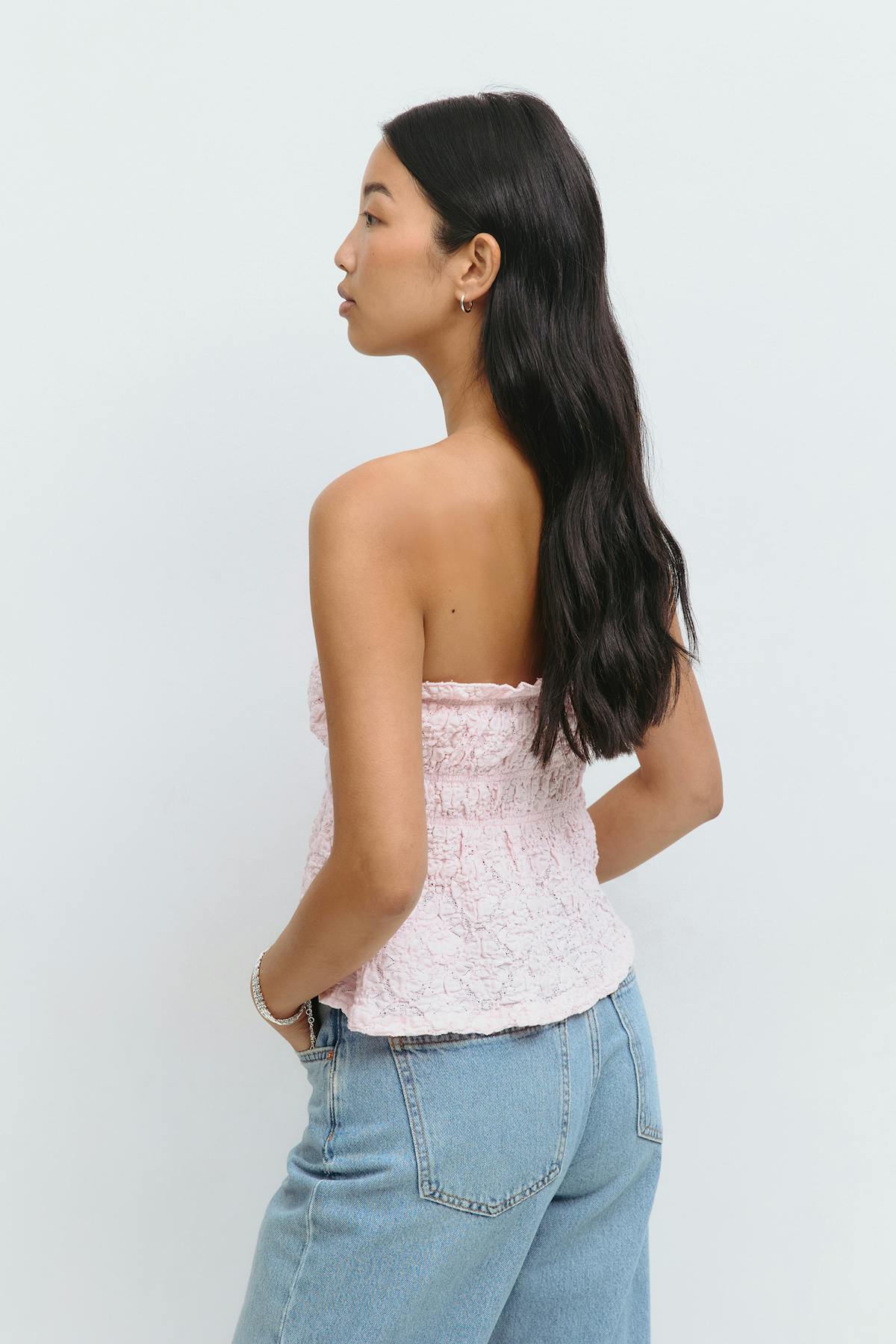 Lace bandeau top - Ballet slipper