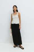 Smock frill singlet - Black dot