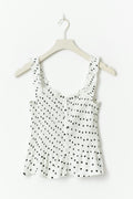 Smock frill singlet - Black dot