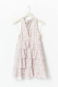 Frill halterneck dress - Pink ditsy
