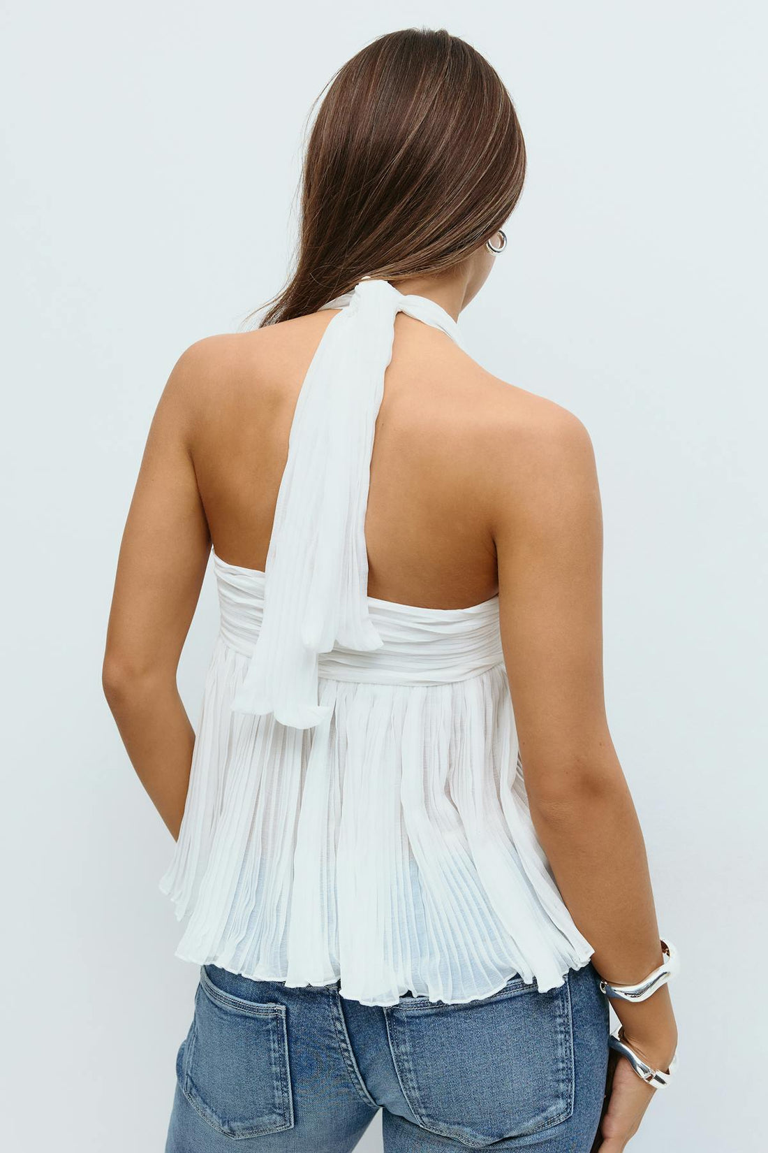 14+ halterneck top - Blanc