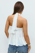 14+ halterneck top - Blanc