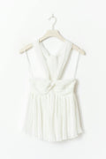 14+ halterneck top - Blanc