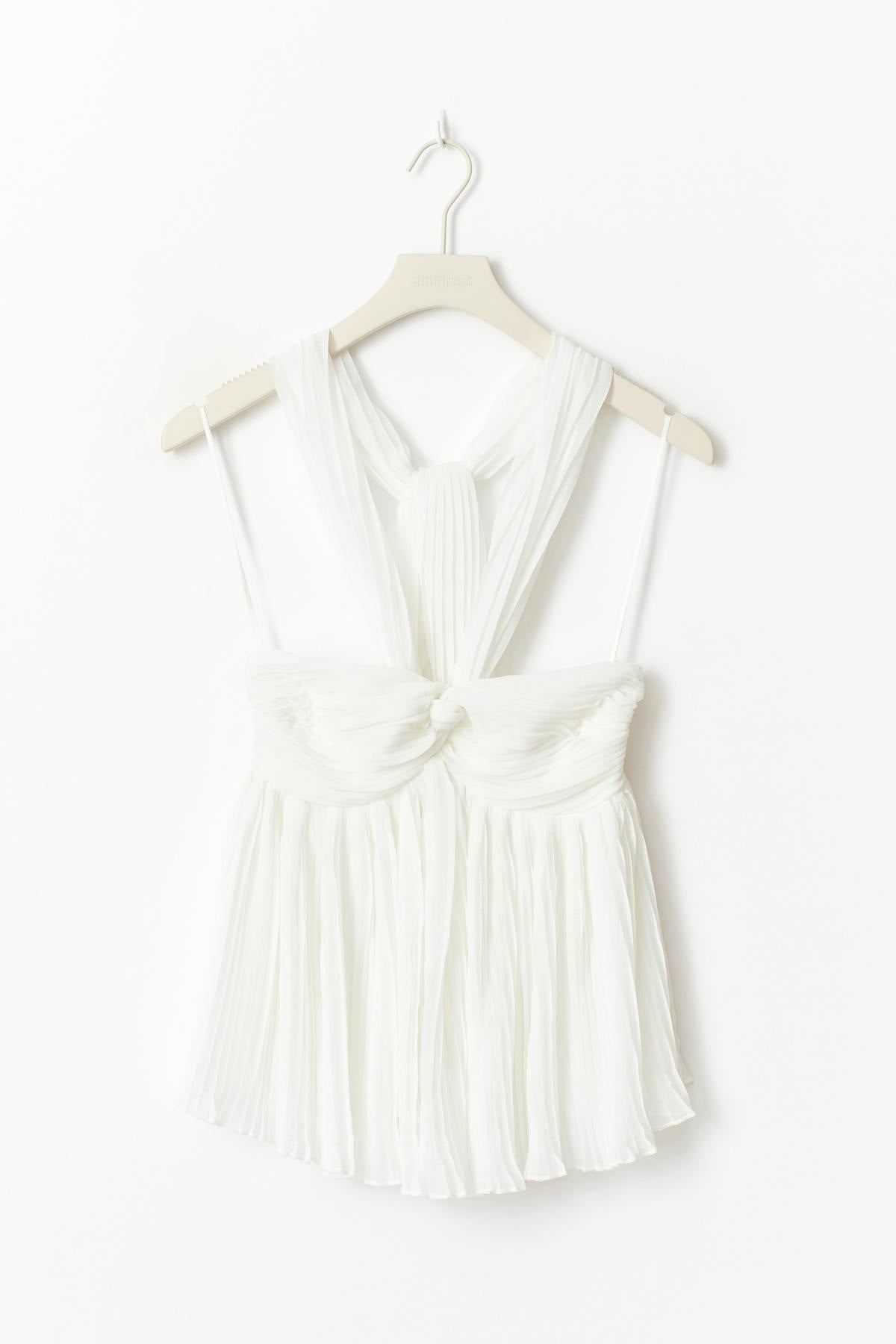14+ halterneck top - Blanc