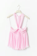 14+ halterneck top - Rose