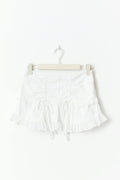 14+ ruched frill skirt - Blanc
