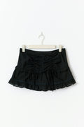 14+ ruched frill skirt - Noir