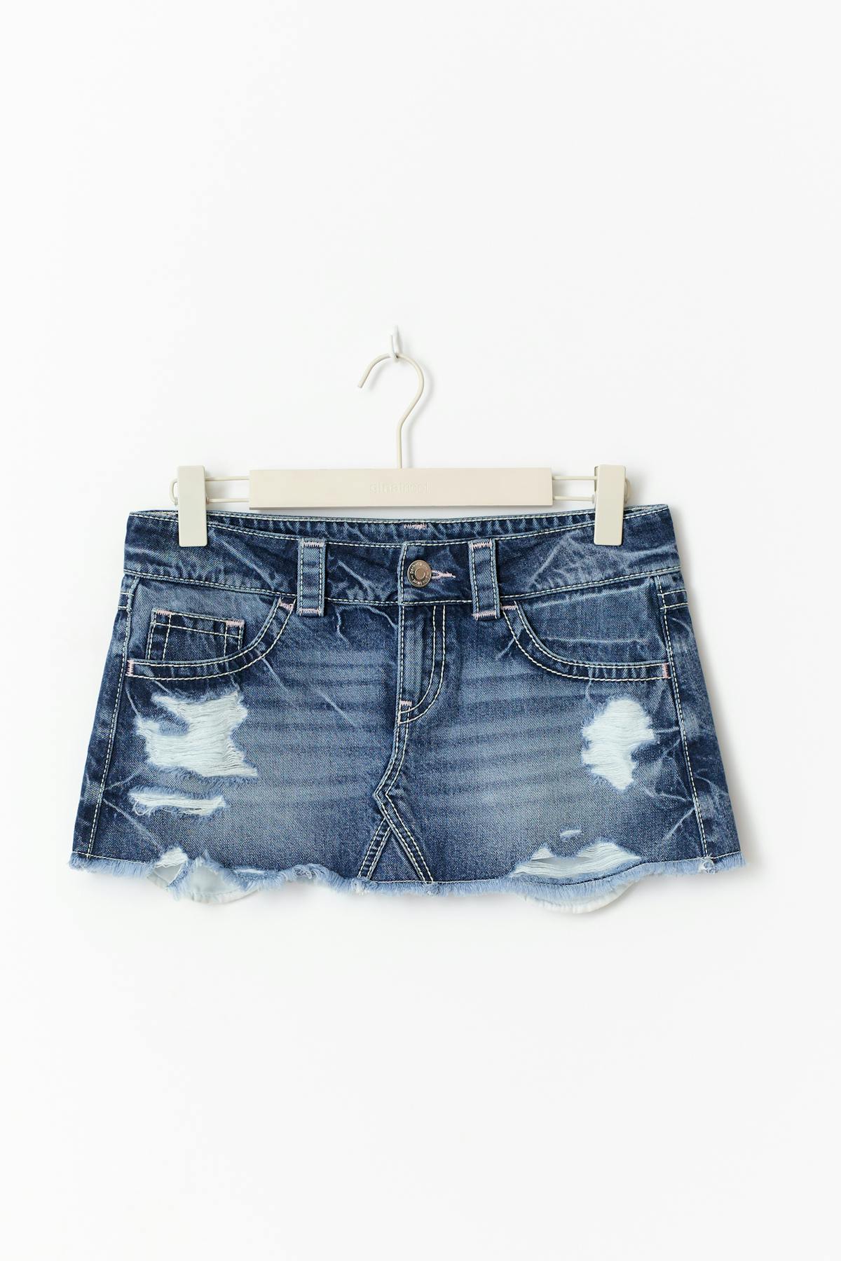 14+ x-low denim skirt - Mid blue