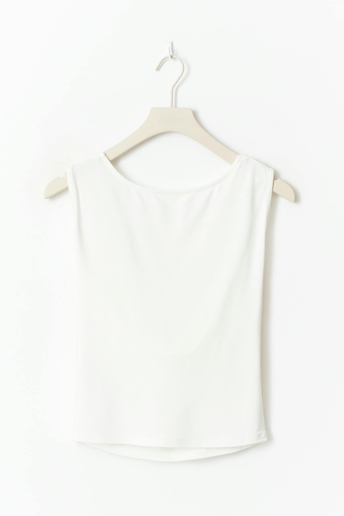 14+ open back top - Blanc