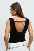 14+ open back top - Noir