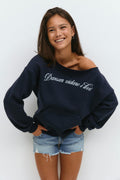 Y off shoulder sweater - Lt greymelange