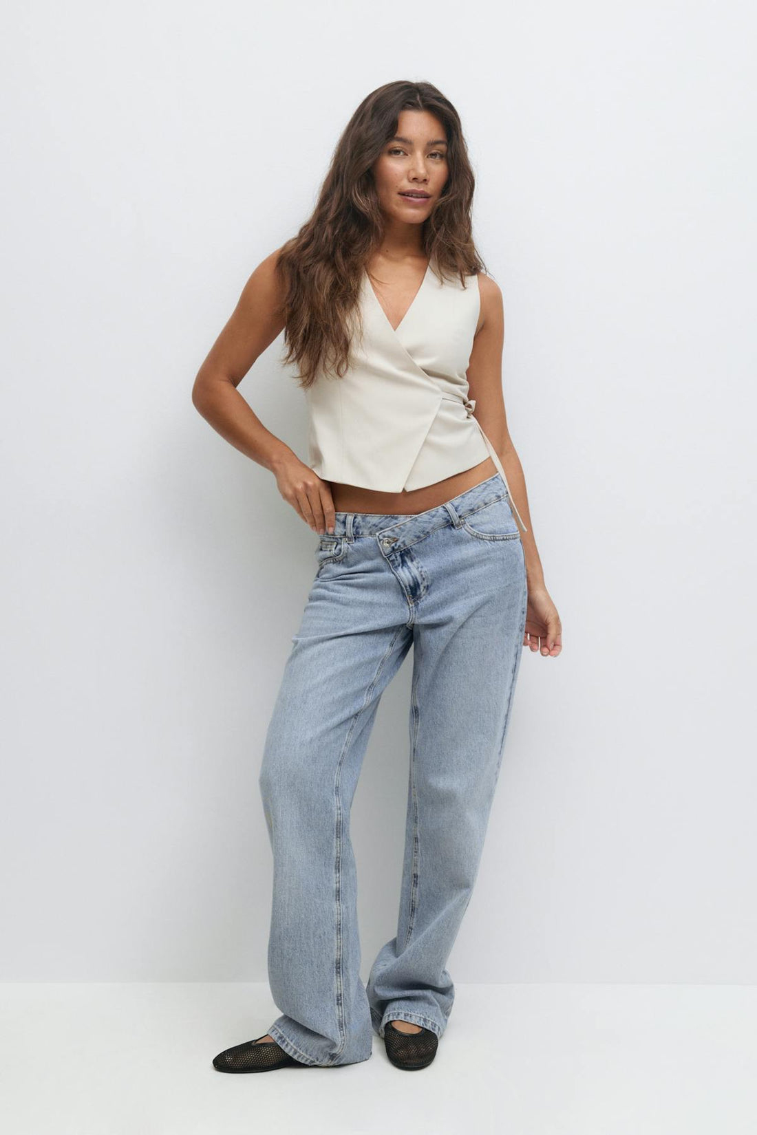 Wrap jeans - Mid blue