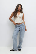 Wrap jeans - Mid blue