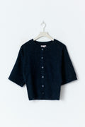 Y knitted short sleeve top - Navy blazer