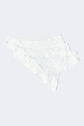 3-pack scallop lace thong - Nostalgia rose