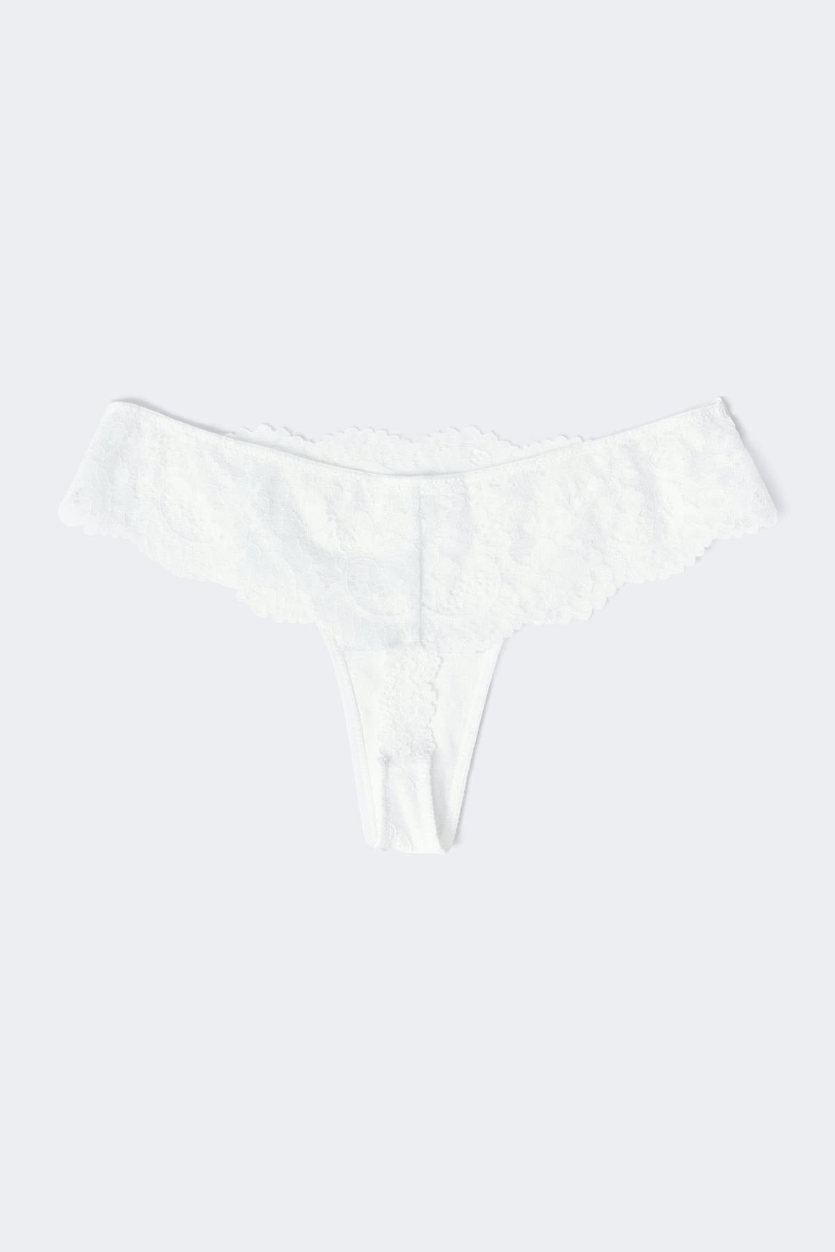 3-pack scallop lace thong - Heavenly pink