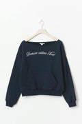 14+ off shoulder sweater - Navy blazer