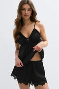 Satin loungewear singlet - Rouge foncé