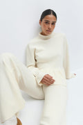 Knitted peplum top - Gardenia