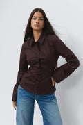 Shaped tie blouse - Noir