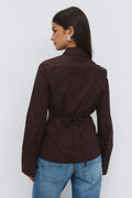 Shaped tie blouse - Noir