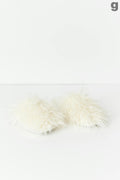 Fluffy faux fur slipper - Creme