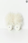 Fluffy faux fur slipper - Creme