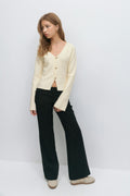 Y sculpture knitted top - Gardenia