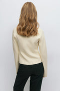 Y sculpture knitted top - Gardenia