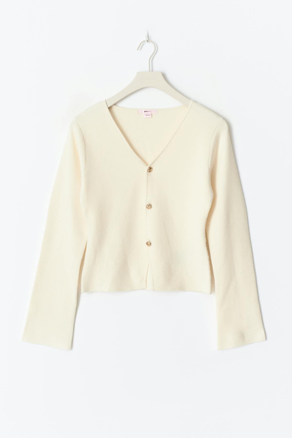 Y sculpture knitted top - Gardenia