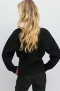 14+ sculpture knitted top - Noir
