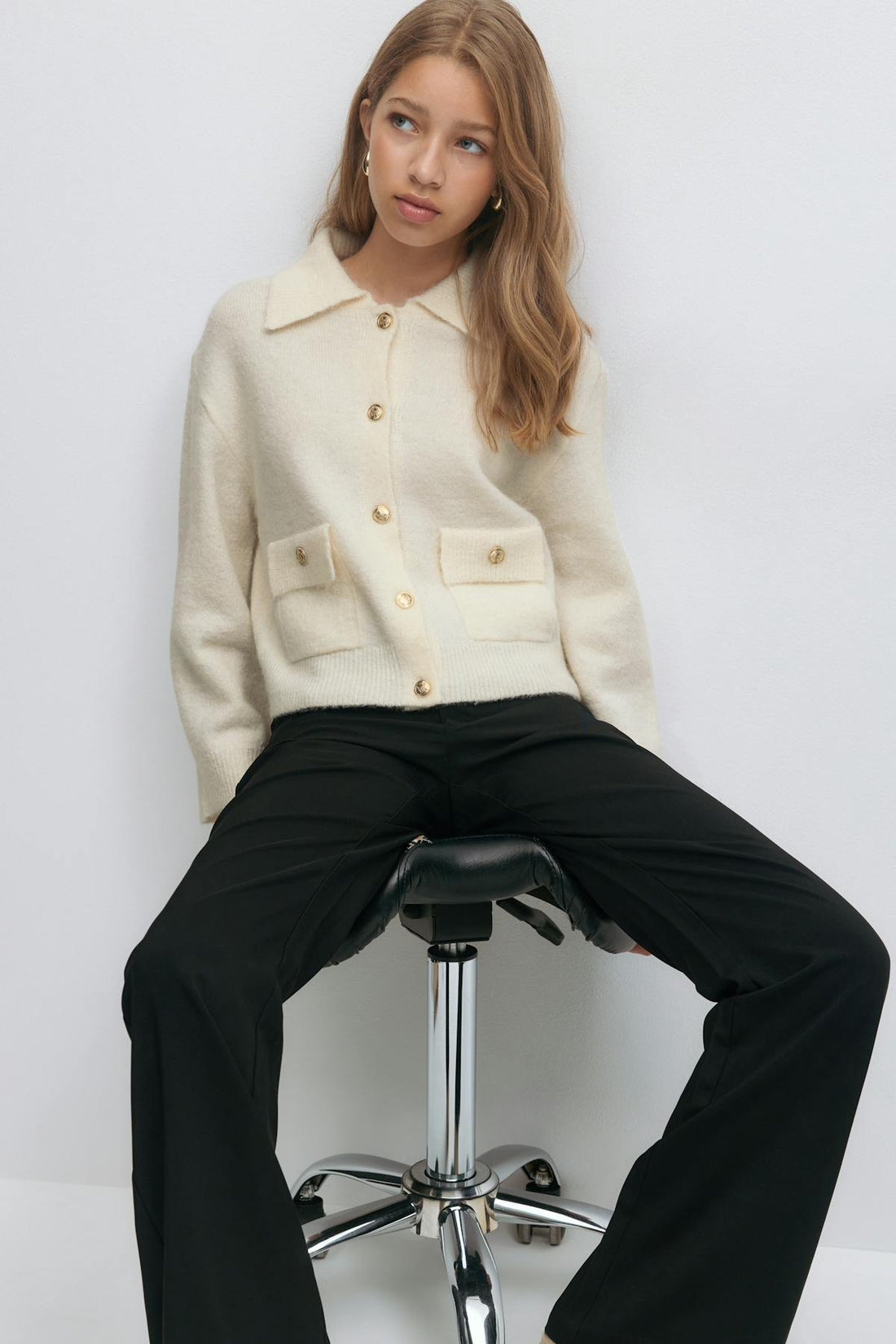 Y loose cardigan - Warm white