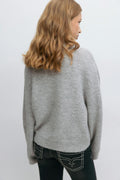 Y loose cardigan - Lt grey melange