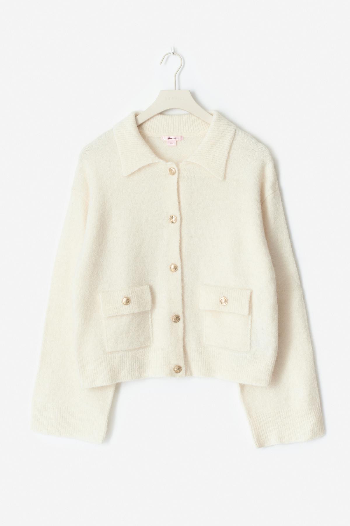 14+ loose cardigan - Warm white