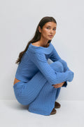 14+ off shoulder sweater - Rose