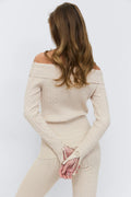 14+ off shoulder sweater - Beige clair