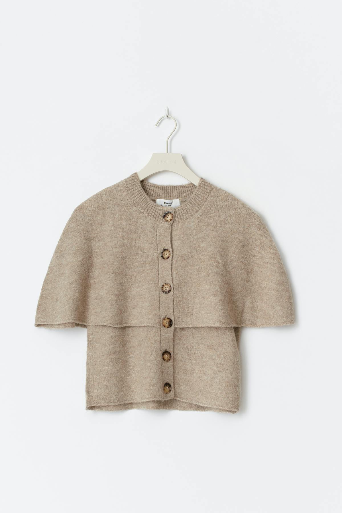 Knitted cape cardigan - Pure c